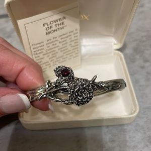 Garnet January birthstone barcelet